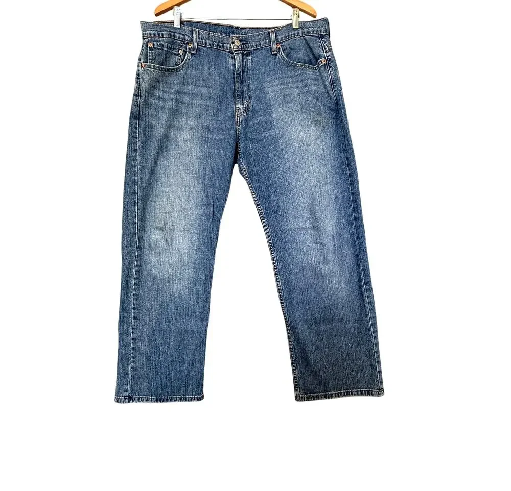 Levis 569 Jeans Mens 36x30 Measures 40x30 Medium Wash Blue Stretch